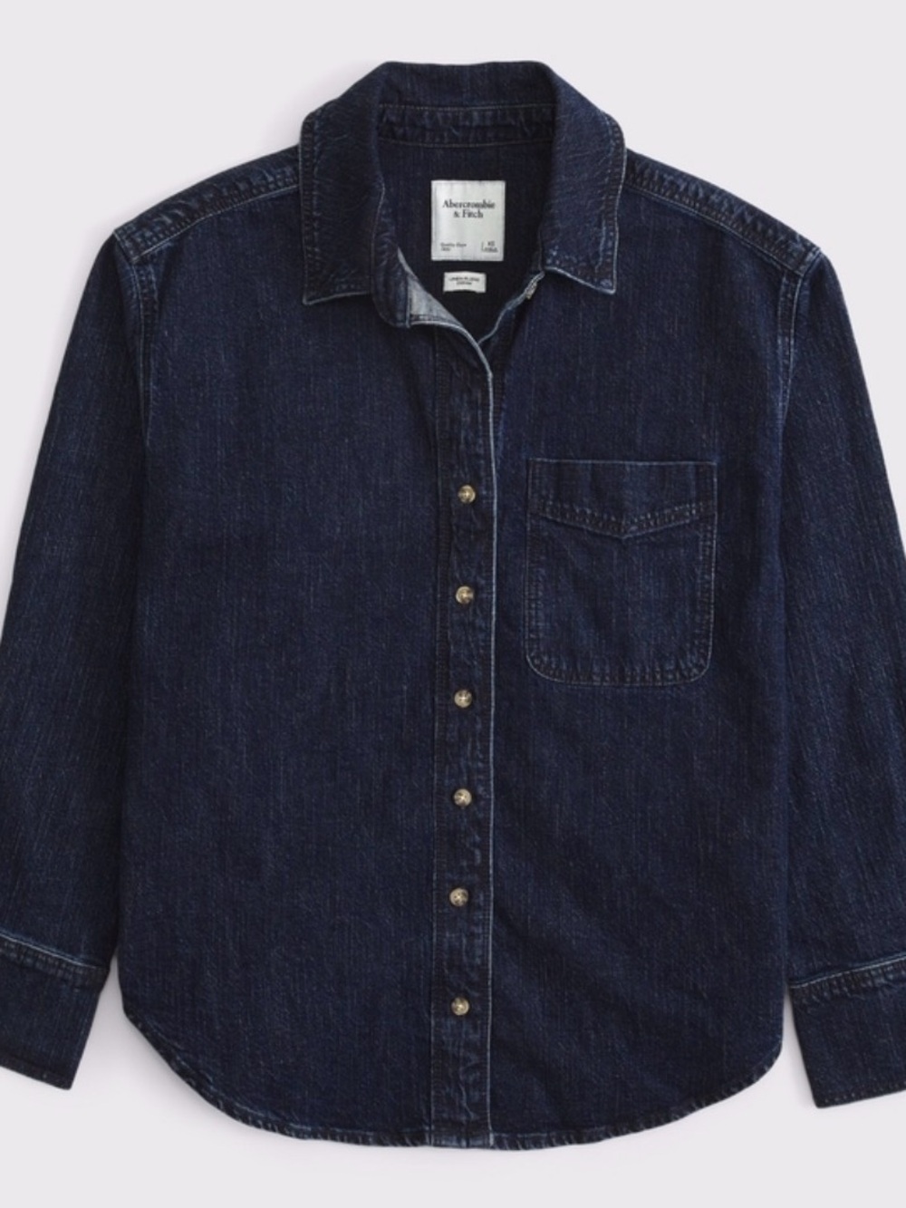 Oversized Linen-Blend Denim Shirt - Picture 6 of 8